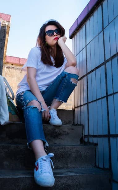 white shirt and tee