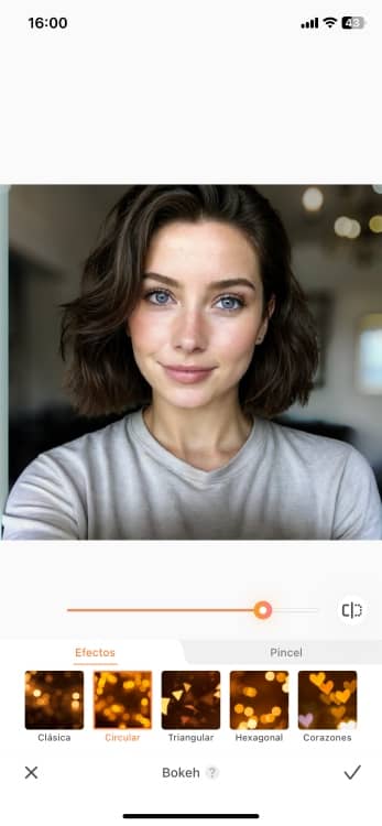 blur background - app feature short hair girl bokeh