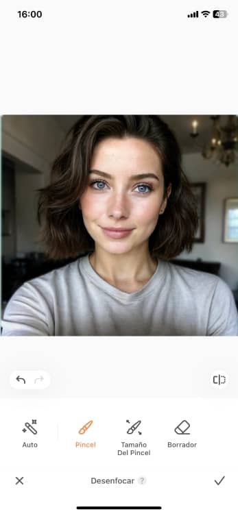 blur background - app feature short hair girl desenfocar