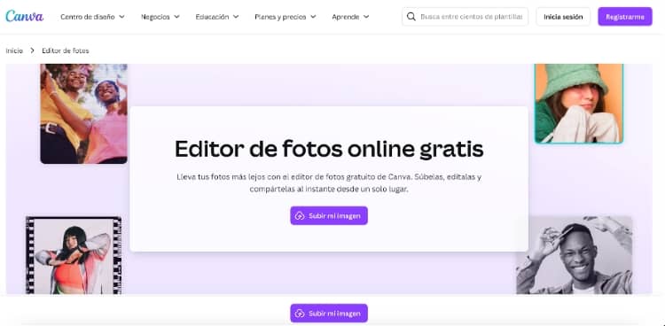 image extender - canva ES web screenshot