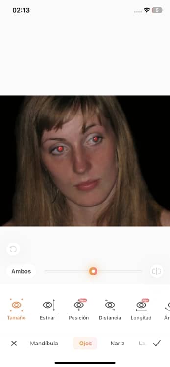 red eye remover - woman red eye