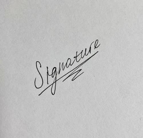 remove background - signature on paper