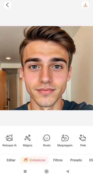 AirBrush Blur Background App Screenshot PT - selfie of a boy 1