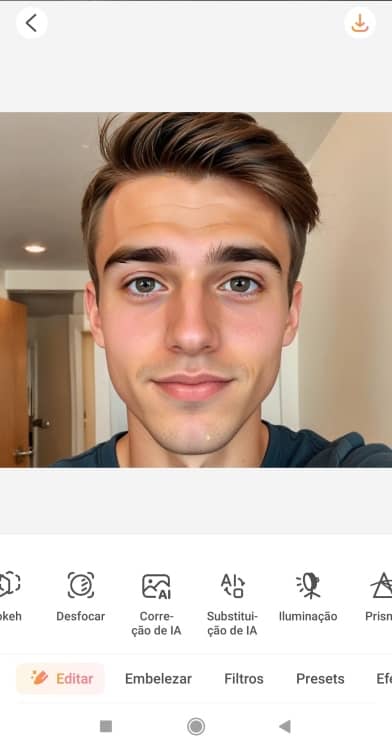 AirBrush Blur Background App Screenshot PT - selfie of a boy 2