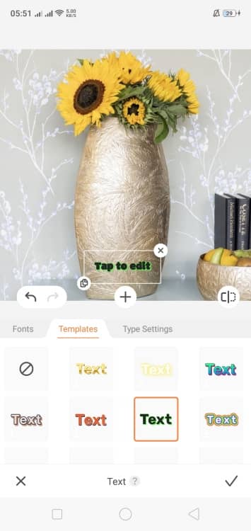AirBrush Text App Screenshot EN - templates