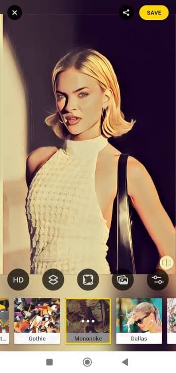 Prisma Photo Editor Drawing App Screenshot PT - blond girl after