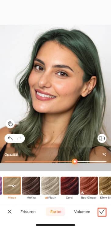 AirBrush Hair Color Screenshot GE - tick