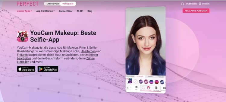 YouCam Makeup Hair Color Web Screenshot GE