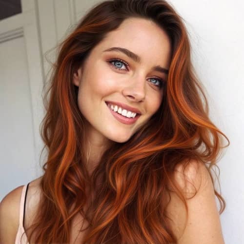change hair color - selfie after