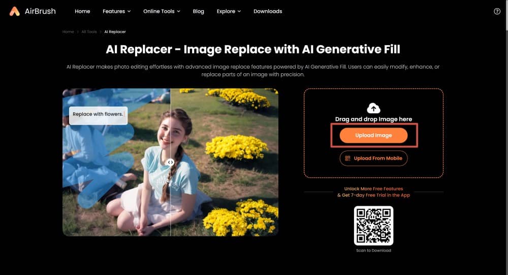 AirBrush Web Screenshot EN - AI Replacer