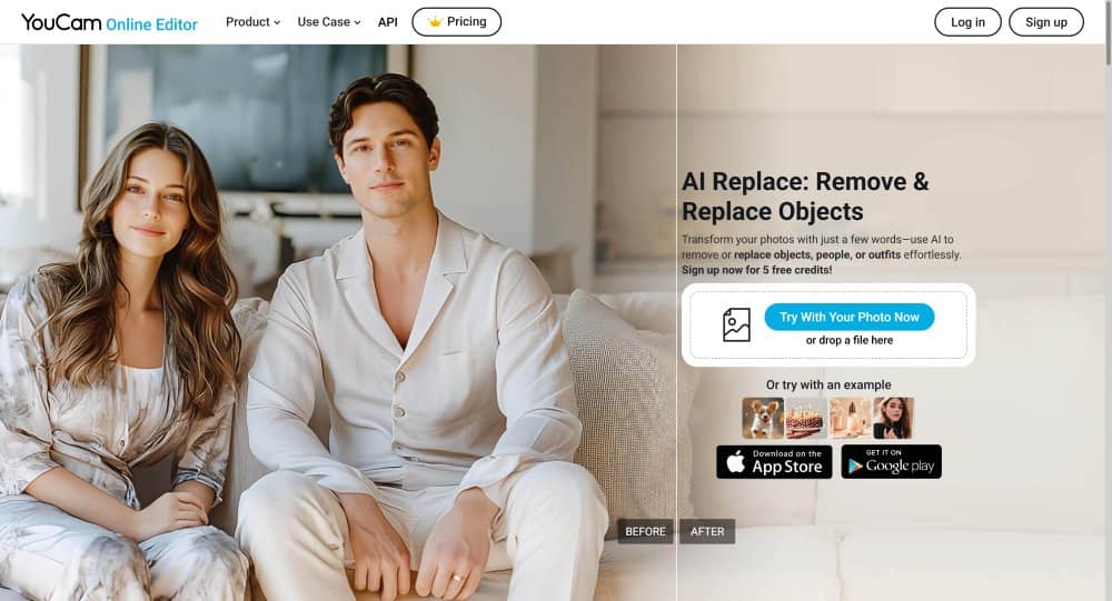 YouCam Web Screenshot EN - ai replace main page