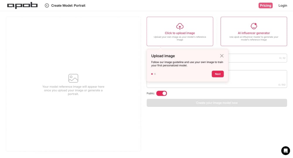 APOB AI Web Screenshot EN - Weight Loss Simulator