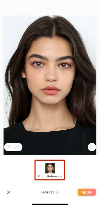 AirBrush App Screenshot EN - Face Swap reference photo