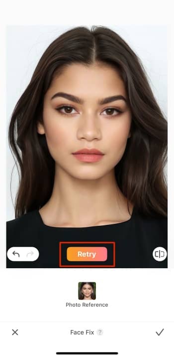 AirBrush App Screenshot EN - Face Swap retry