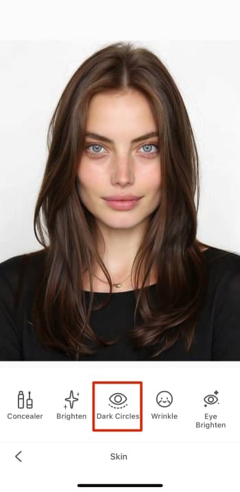 AirBrush App Screenshot EN - Remove Eye Bags dark circles