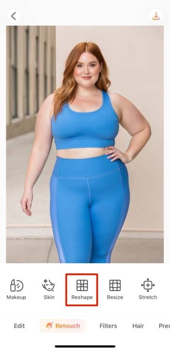 AirBrush App Screenshot EN - Weight Loss Simulator reshape