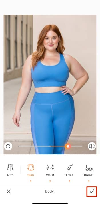 AirBrush App Screenshot EN - Weight Loss Simulator save