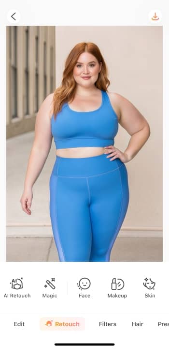 AirBrush App Screenshot EN - Weight Loss Simulator upload image