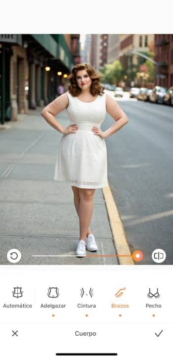 AirBrush App Screenshot ES - Body Filter slim auto edit