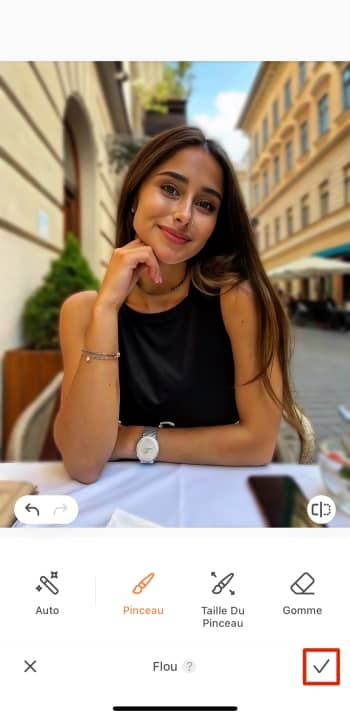 AirBrush App Screenshot FR - blur background save
