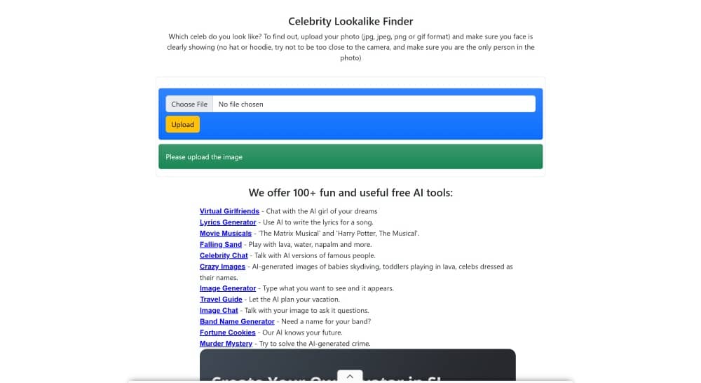BoredHumans Web Screenshot EN - celebrity look alike