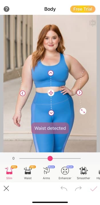 YouCam Makeup App Screenshot EN - Weight Loss Simulator visualize
