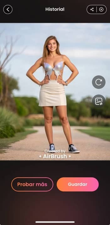 AirBrush App Screenshot ES - change clothes magic outfit result