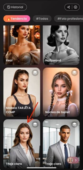 AirBrush App Screenshot ES - magic studio light suit Traje claro