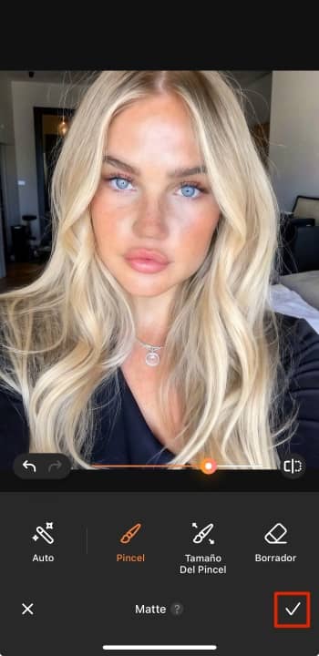 AirBrush App Screenshot ES - matte skin save the result