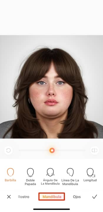 AirBrush App Screenshot ES - remove double chin jaw