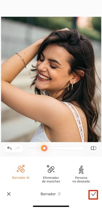AirBrush App Screenshot ES - remove tattoo save changes