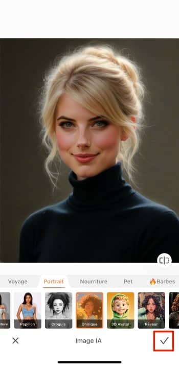 AirBrush App Screenshot FR - photo to drawing save the result