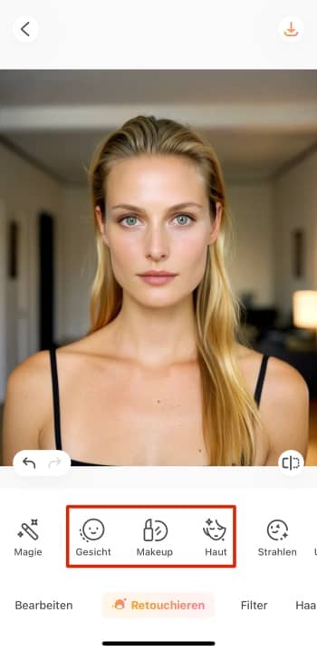 AirBrush App Screenshot GE - passport photo manually retouch the photo