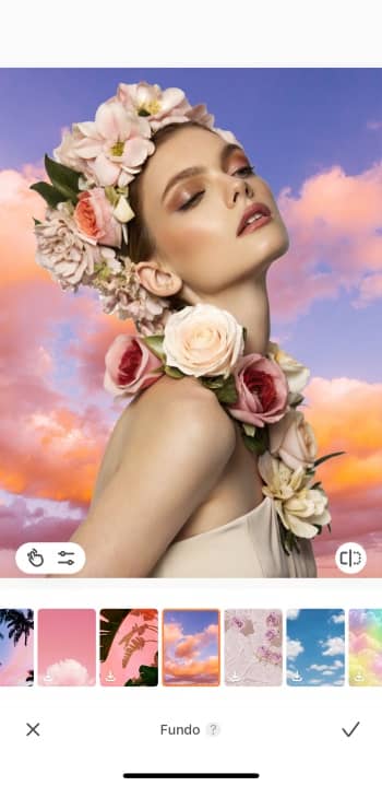 AirBrush App Screenshot PT - remove background choose background