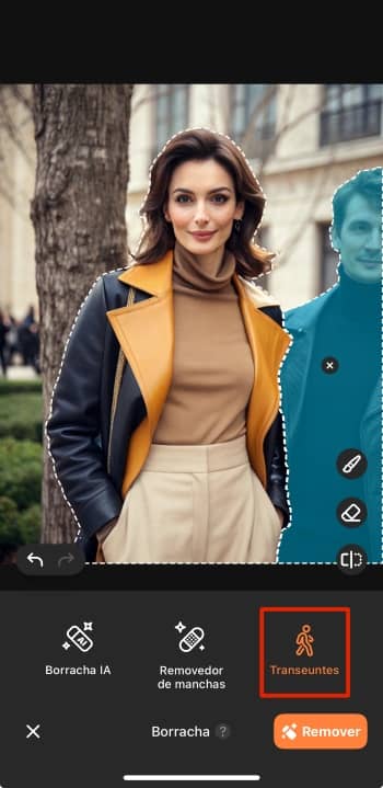 AirBrush App Screenshot PT - remove people from photos choose people