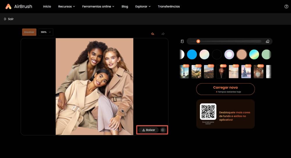 AirBrush Web Screenshot PT - remove background download image