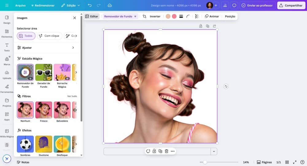Canva Web Screenshot PT - remove background result