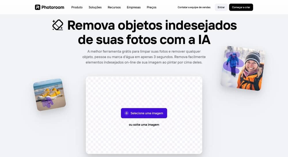 Photoroom Web Screenshot PT - remove people from photos