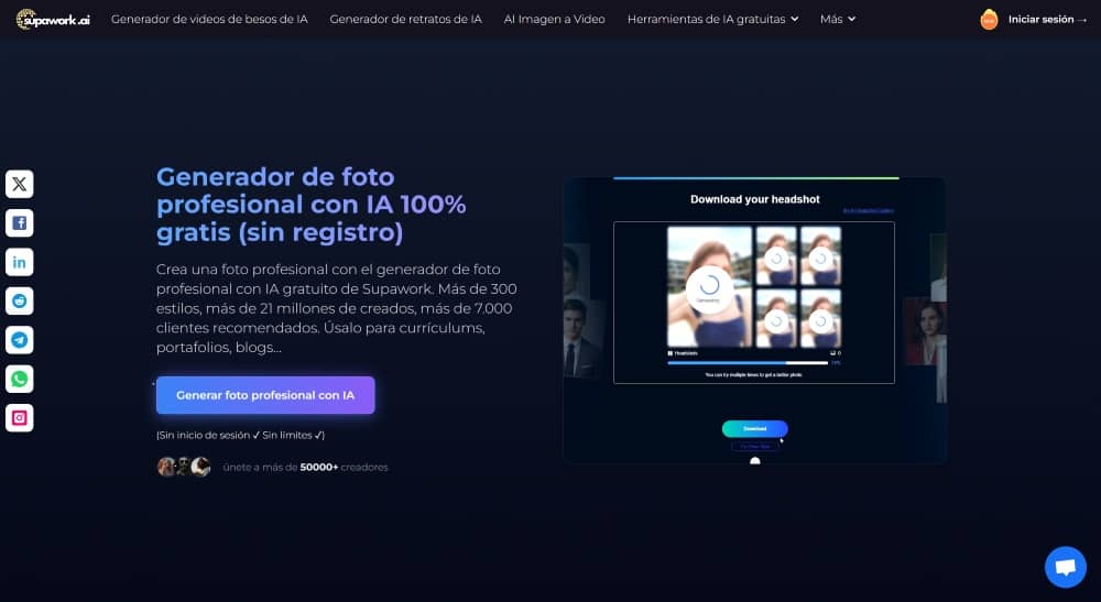 Supawork Web Screenshot ES - CV photo