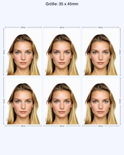 passport photo - blond woman after (german passport)