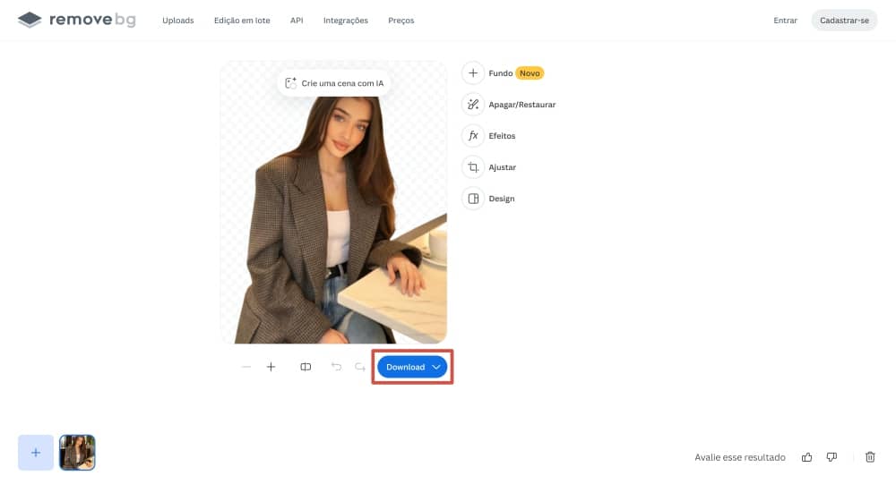 remove.bg Web Screenshot PT - remove background download