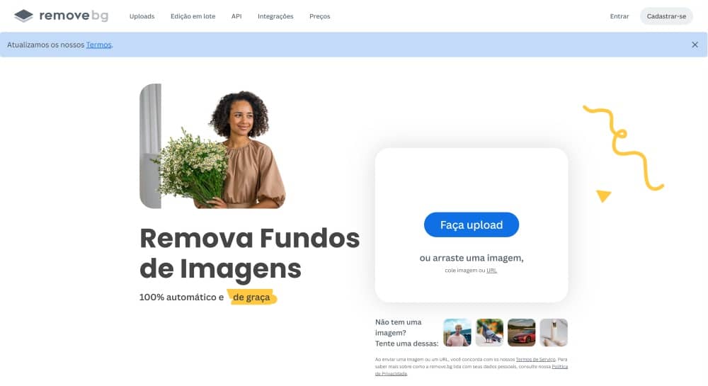 remove.bg Web Screenshot PT - remove background main page