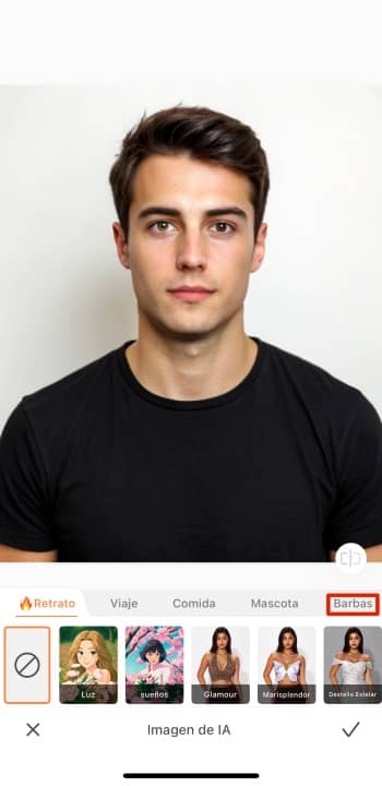 AirBrush App Screenshot ES - beard filter ai image beards