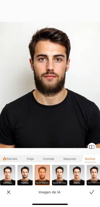 AirBrush App Screenshot ES - beard filter ai image result