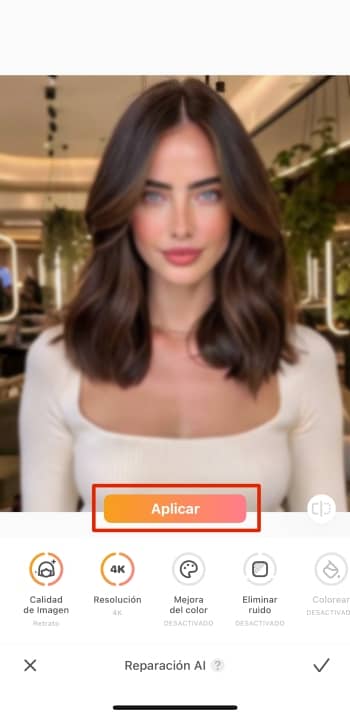 AirBrush App Screenshot ES - photo restoration edit restoration ai apply