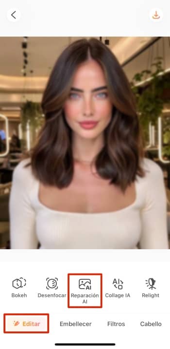 AirBrush App Screenshot ES - photo restoration edit restoration ai