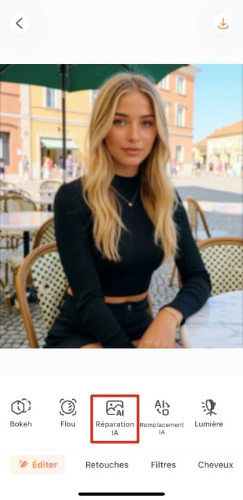 AirBrush App Screenshot FR - unblur image image enhancer ai repair