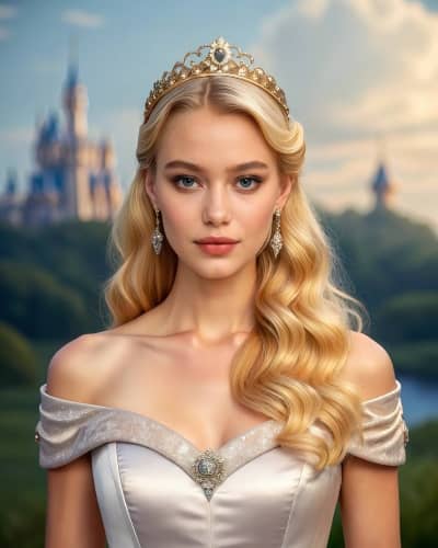 face swap - blond princess example after