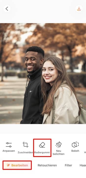 AirBrush App Screenshot GE - remove people from photos edit eraser