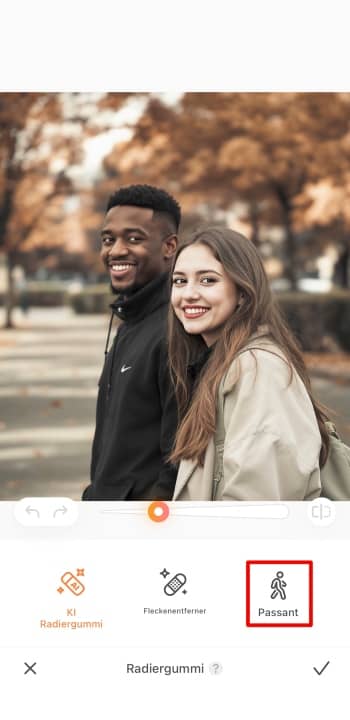 AirBrush App Screenshot GE - remove people from photos passerby